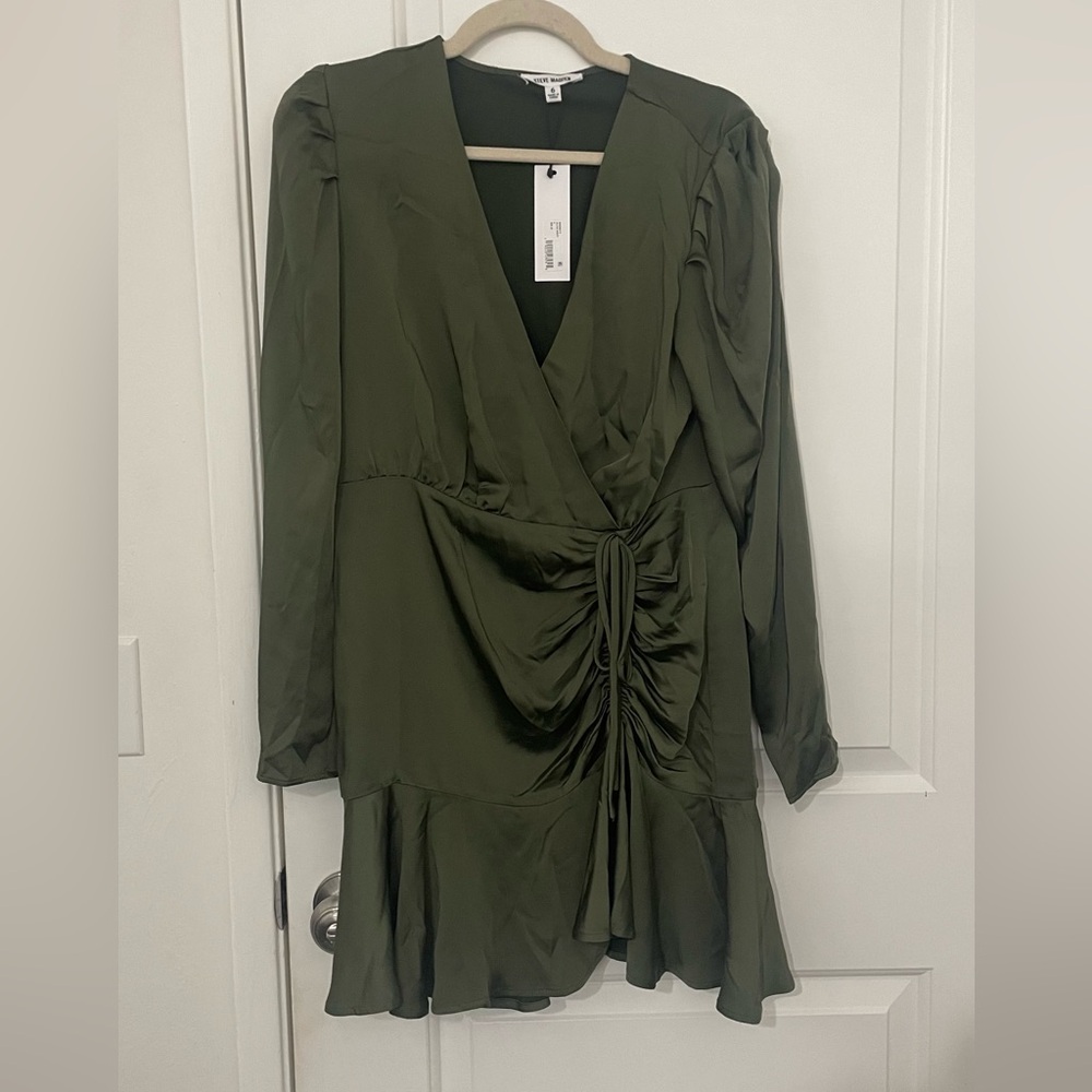 Steve Madden Deep Green Long Sleeve Dress (NWT)